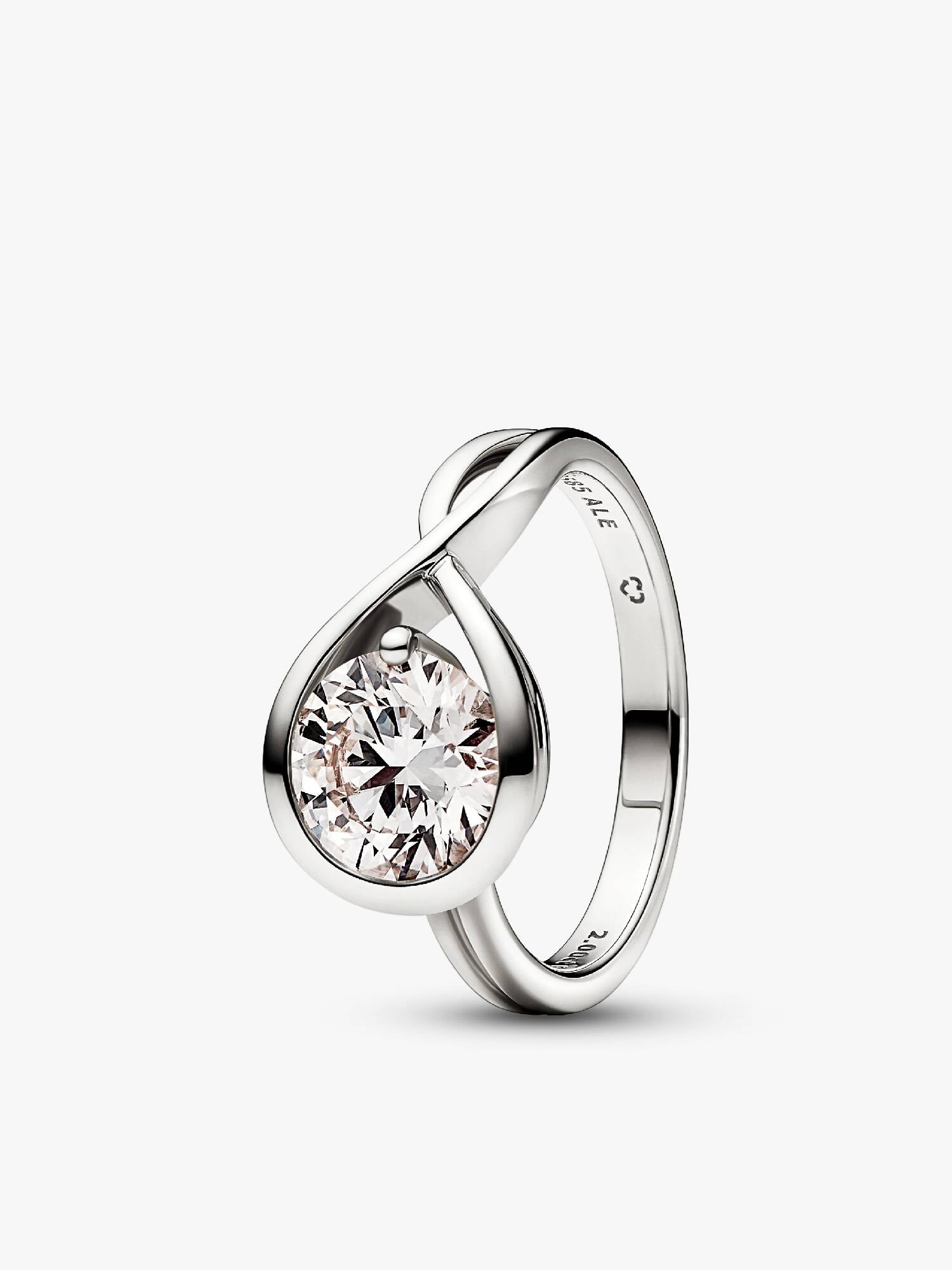 FINAL SALE - Pandora Infinite 14k White Gold Lab-grown Diamond Ring