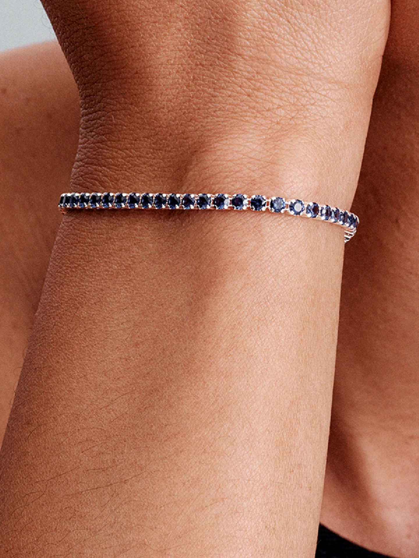 Женский браслет Pandora Sparkling Blue Tennis, цвет: Серебро — фото 3