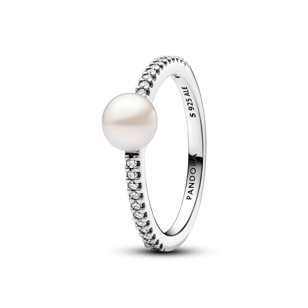 Treated Freshwater Cultured Pearl Ring Band Set