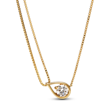 Pandora Infinite Lab-grown Diamond Double Chain Collier Necklace 0.75 ct tw 14k Gold