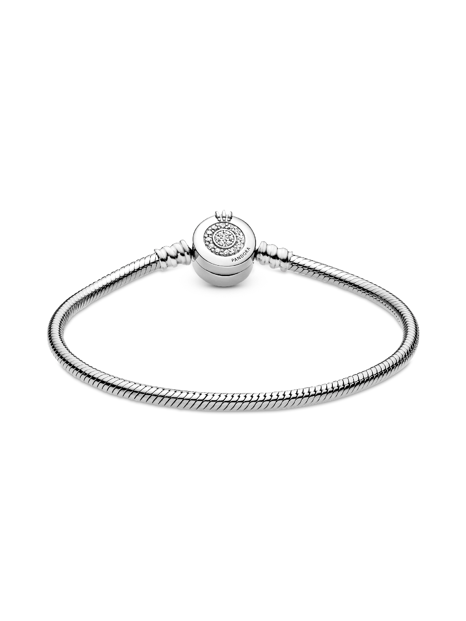 Pandora Moments Sparkling Crown O Snake Chain Bracelet