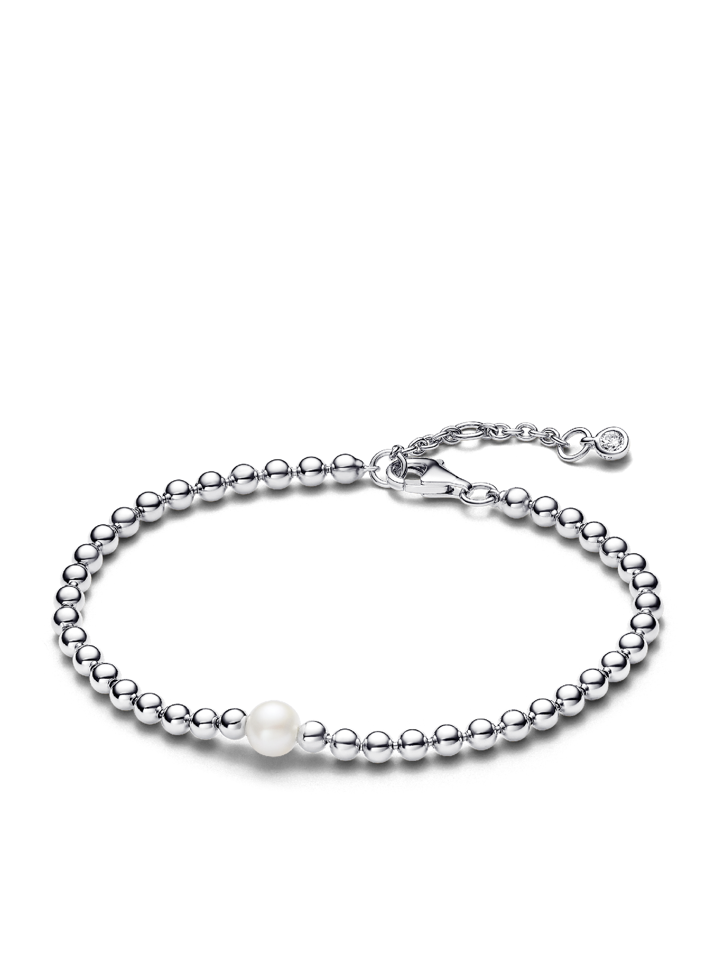 Женский браслет Pandora Treated Freshwater Cultured Pearl & Beads, Sterling silver, цвет: Серебро