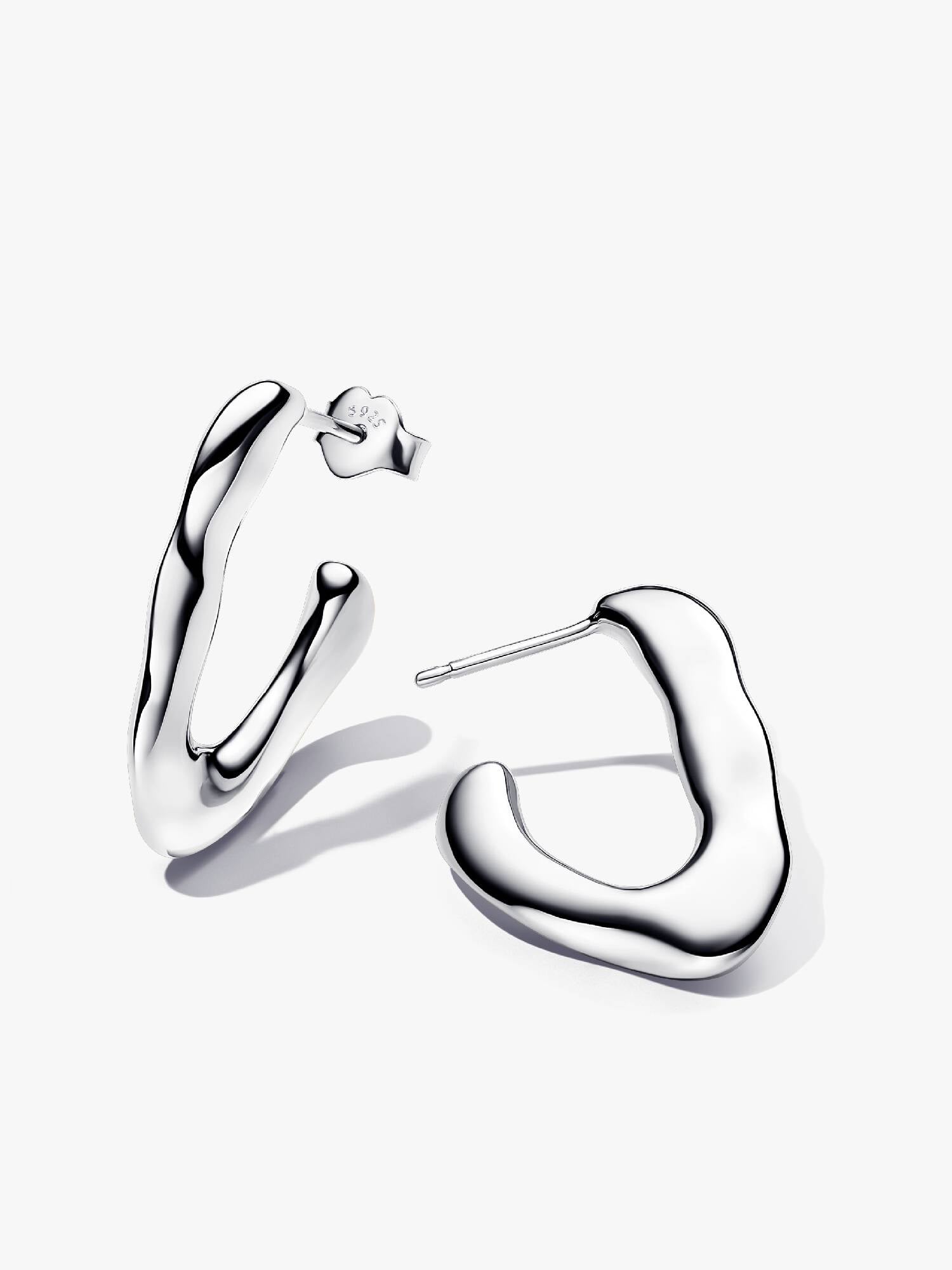 FINAL SALE - Organically V-shaped Open Hoop Earrings