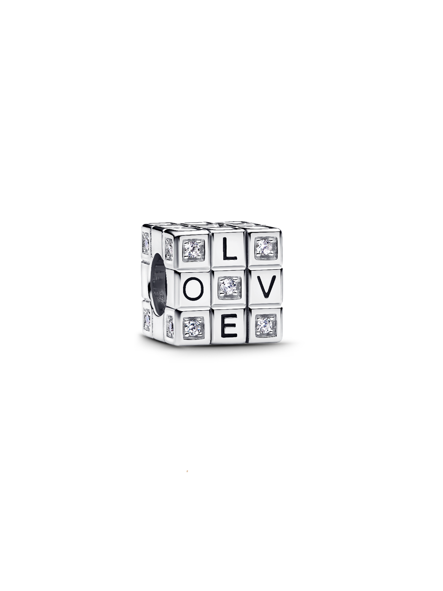 Женский шарм Pandora Moveable Toy Cube Charm, цвет: Серебро — фото 1