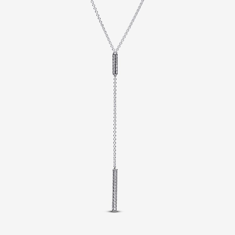 Pandora Timeless Pavé Prism Drop Necklace | Sterling silver | Pandora US