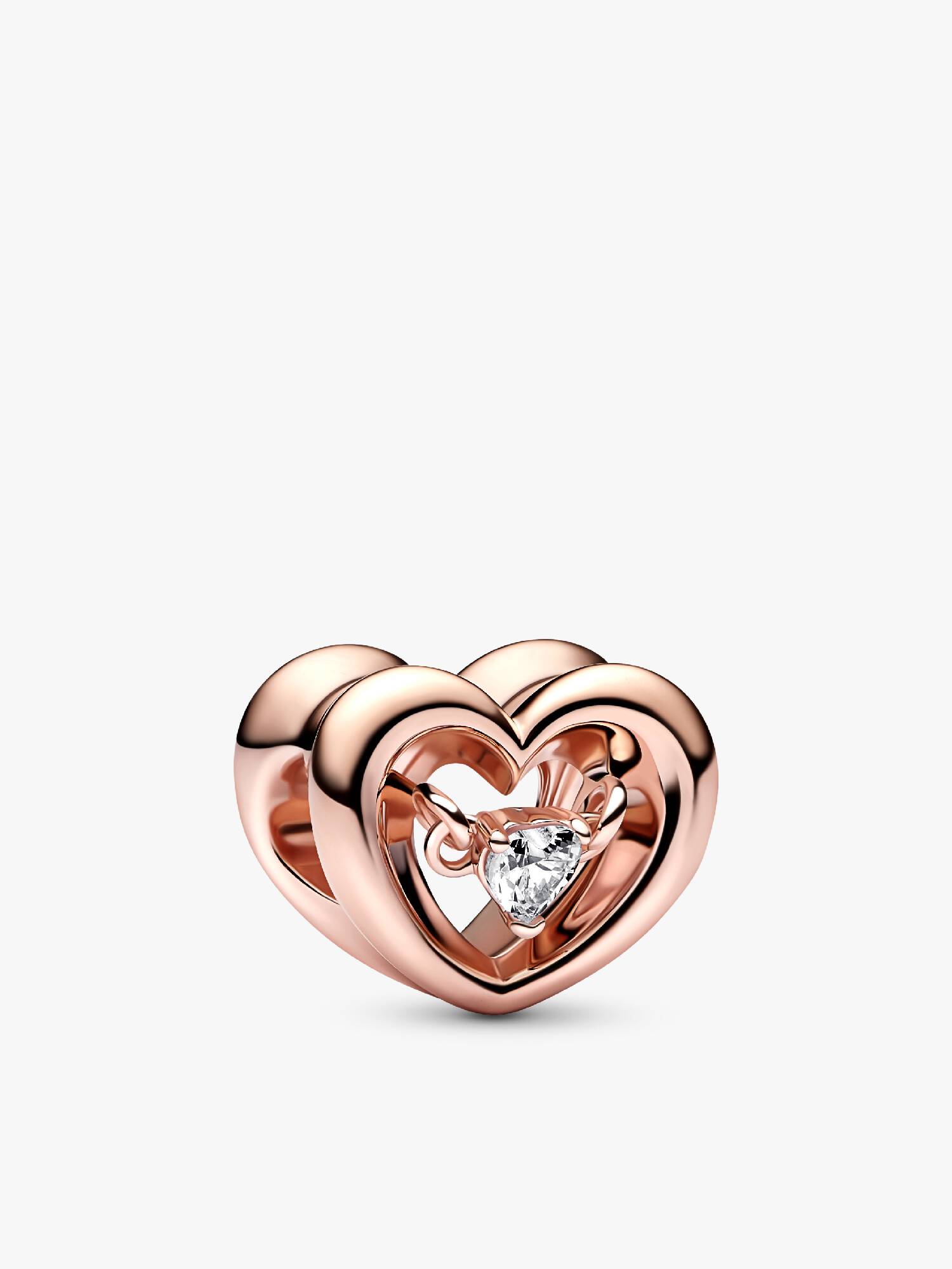 FINAL SALE - Radiant Heart & Floating Stone Charm