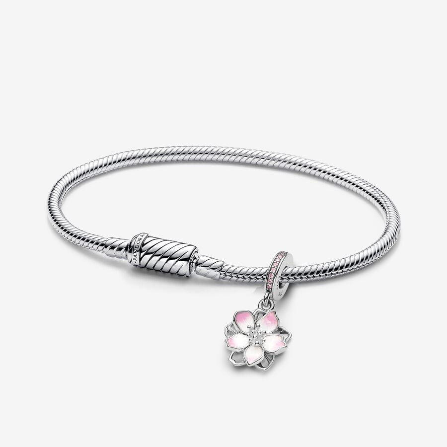 Cherry Blossom Dangle Charm Bracelet Set image number 0