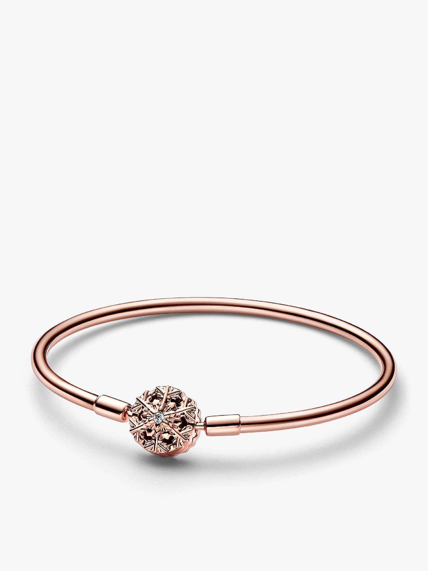 FINAL SALE - Pandora Moments Sparkling Snowflake Clasp Bangle
