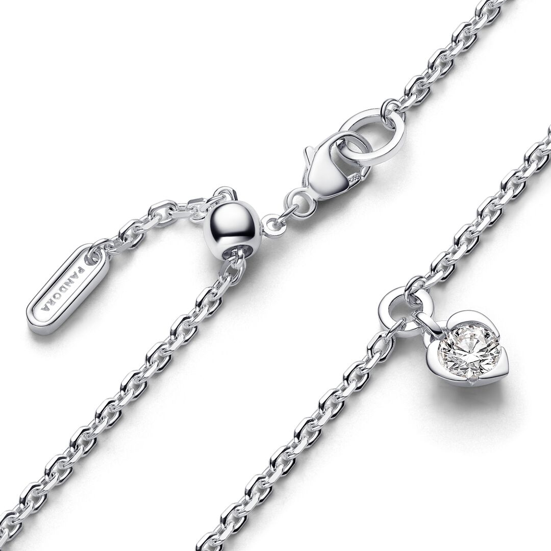 Pandora Talisman Lab-grown Diamond Heart Chain Bracelet  0.25 carat tw Sterling Silver