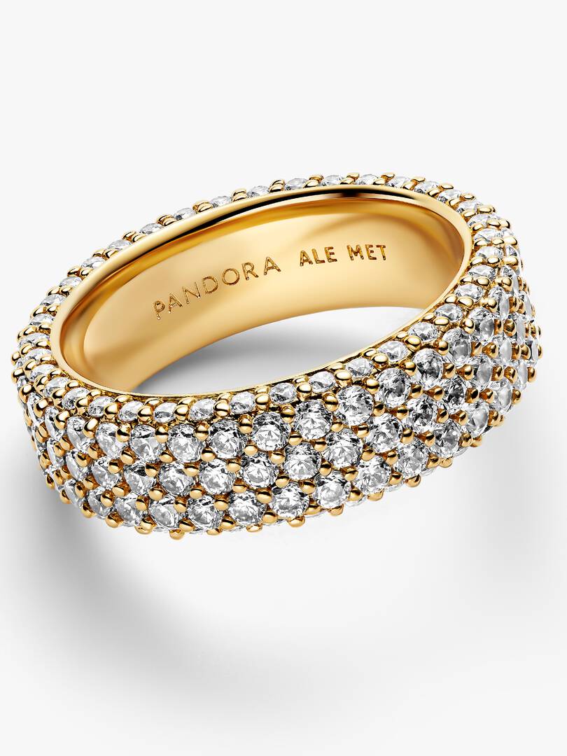 Timless Gold Rings Pandora Timeless Pavé Triple-row Ring | Gold plated | Pandora US