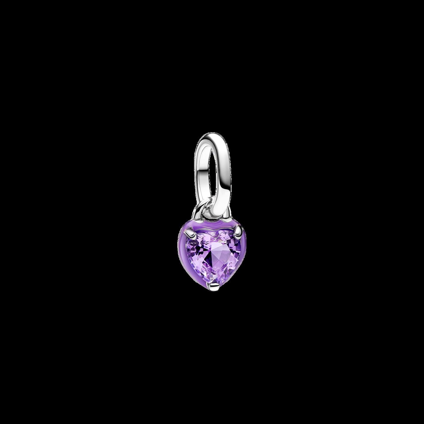 Шарм Pandora ME Purple Chakra Heart Mini Dangle Charm, цвет: Серебро — фото 2