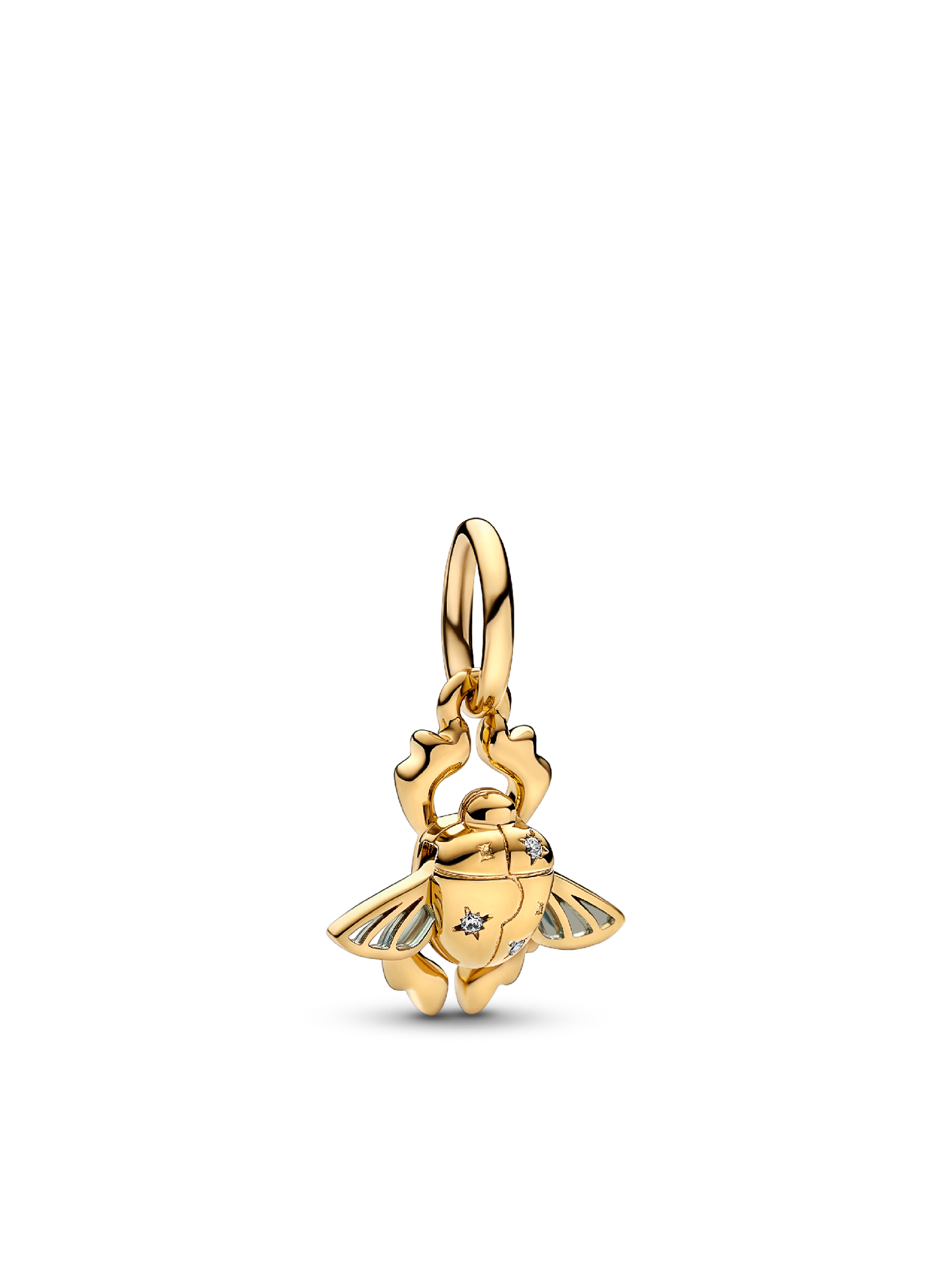 Женский шарм Pandora Disney Aladdin Scarab Beetle Dangle Charm, цвет: Позолоченный — фото 1