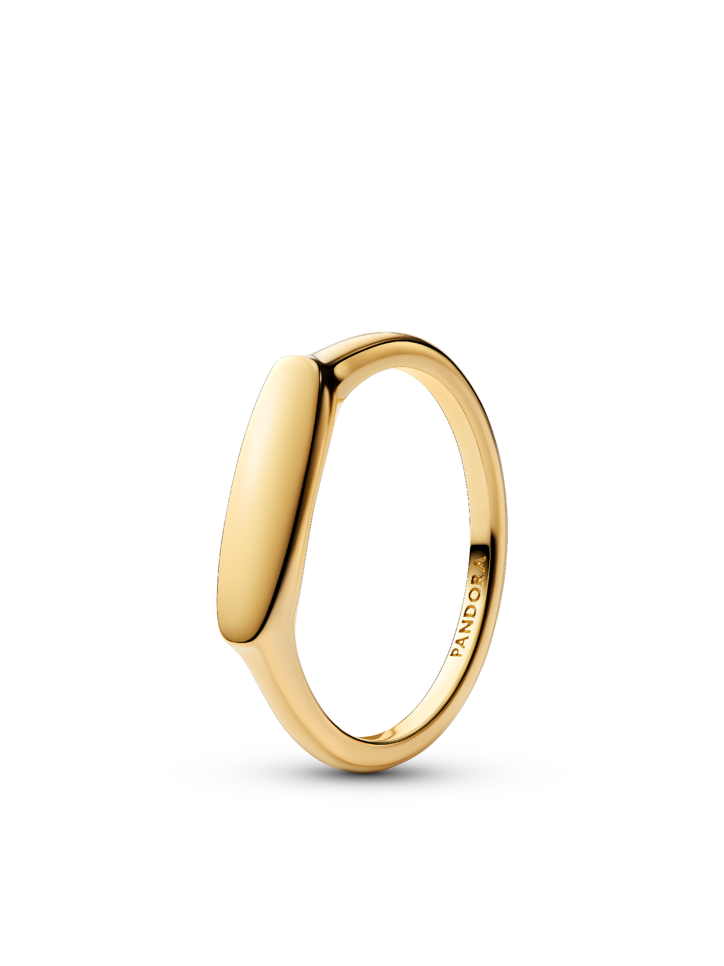 Женское кольцо Pandora Engravable Bar, Gold plated, цвет: Позолоченный — фото 1