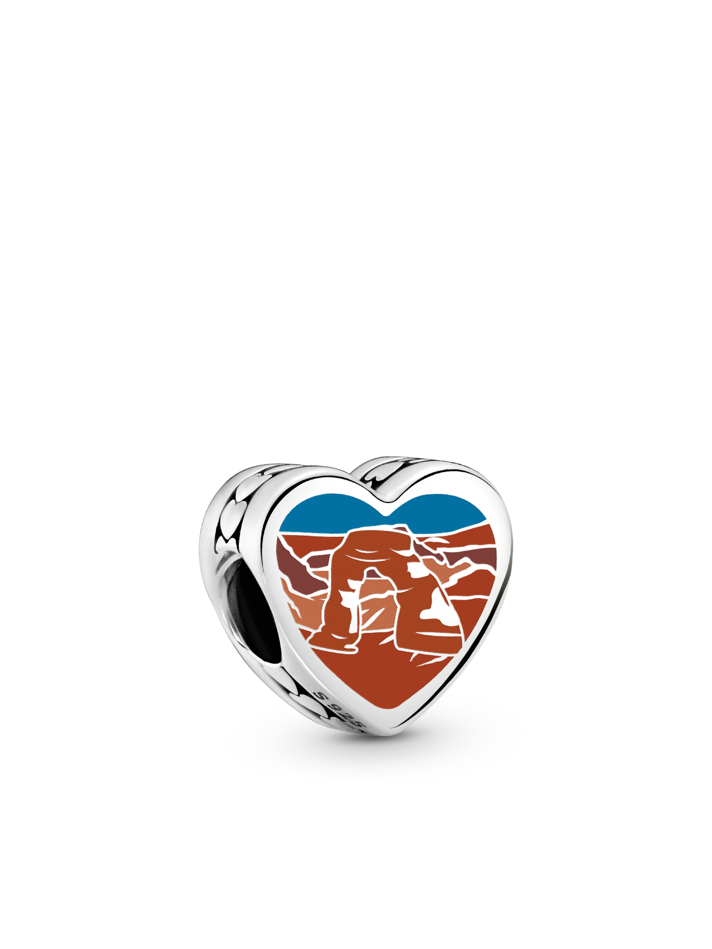 Женский шарм Pandora Utah Heart Charm, цвет: Серебро — фото 1