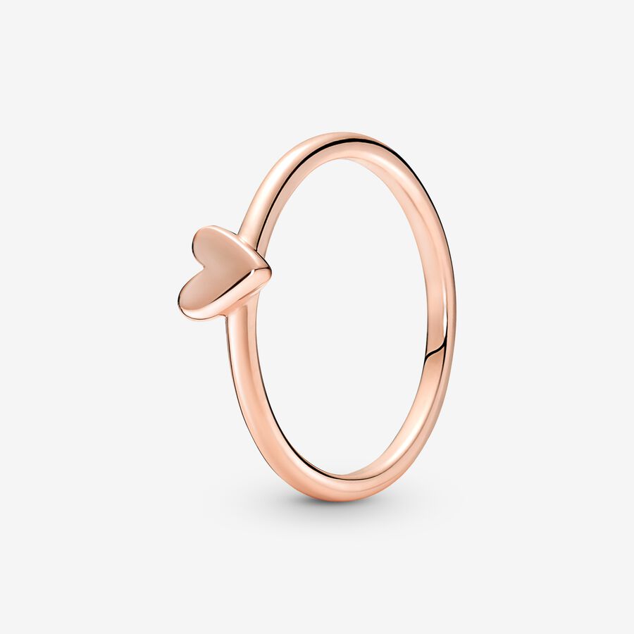 Size 8.5 Pandora Rose Freehand Heart Ring - 180092C00