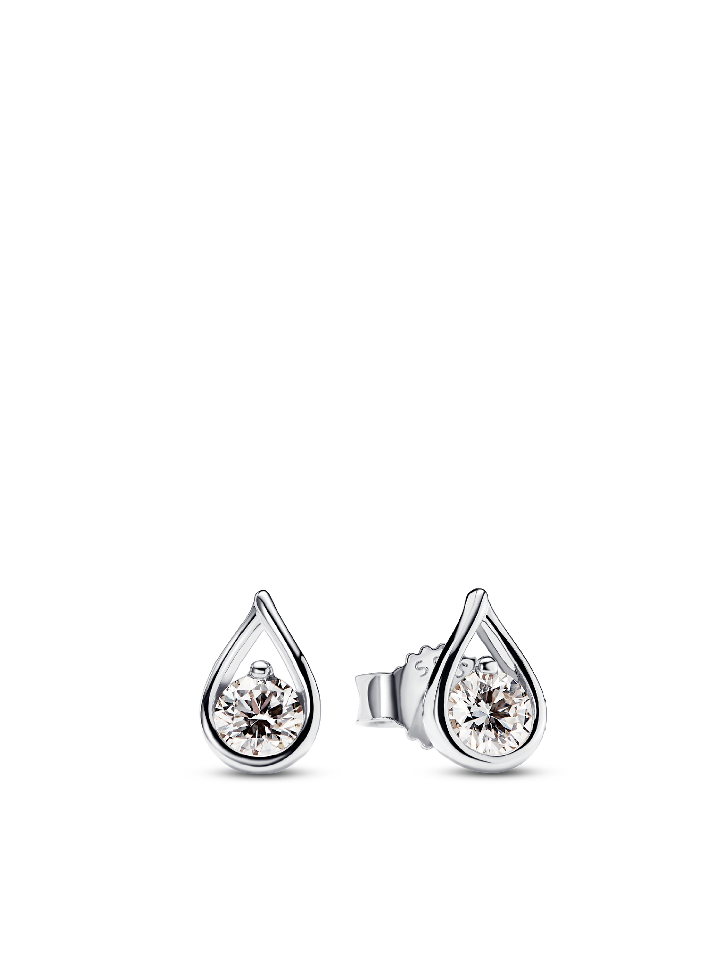 Женские серьги Pandora Infinite Sterling Silver Lab-grown Diamond, цвет: Серебро — фото 1