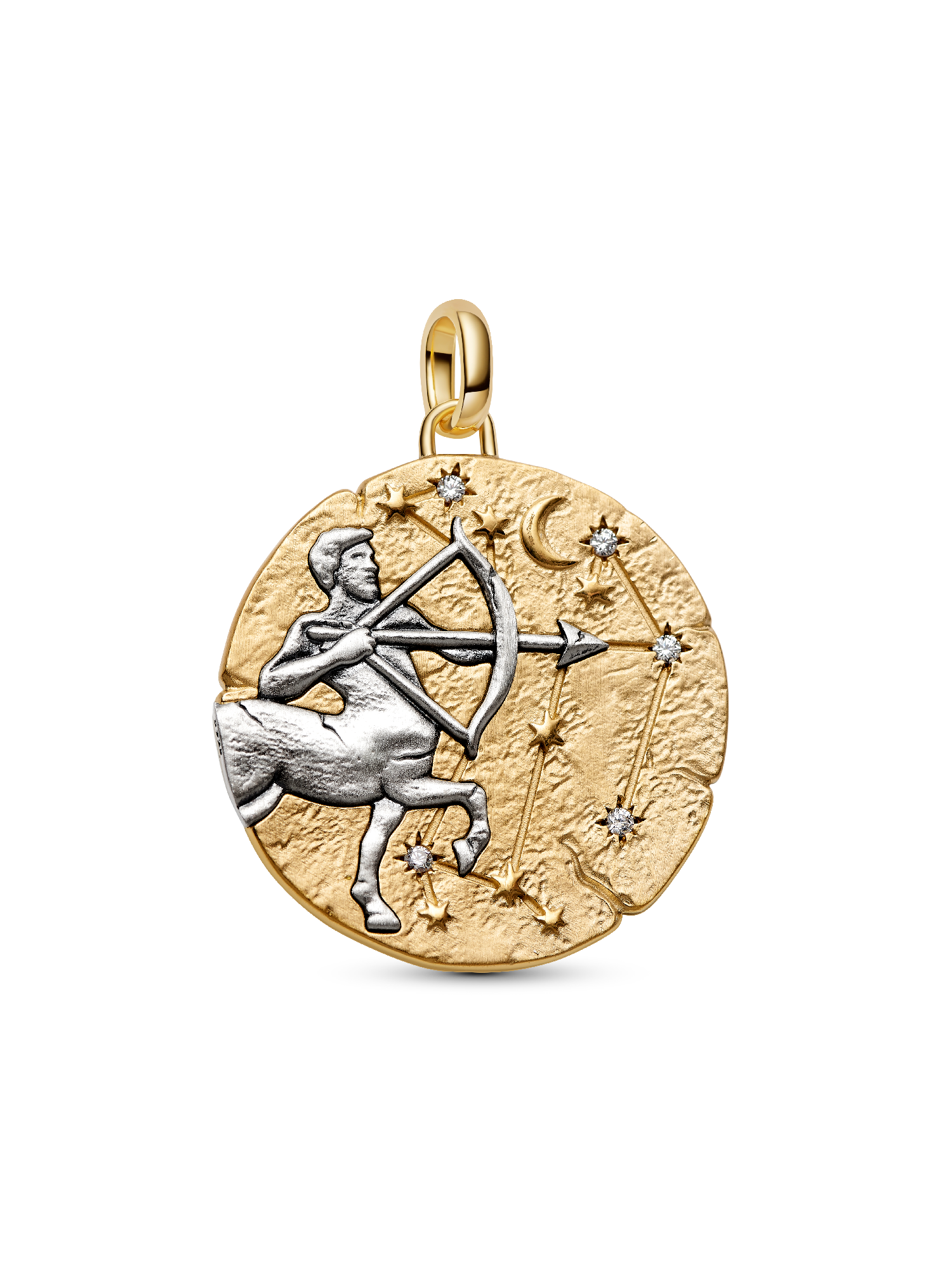 Sagittarius Zodiac Oversized Medallion Charm