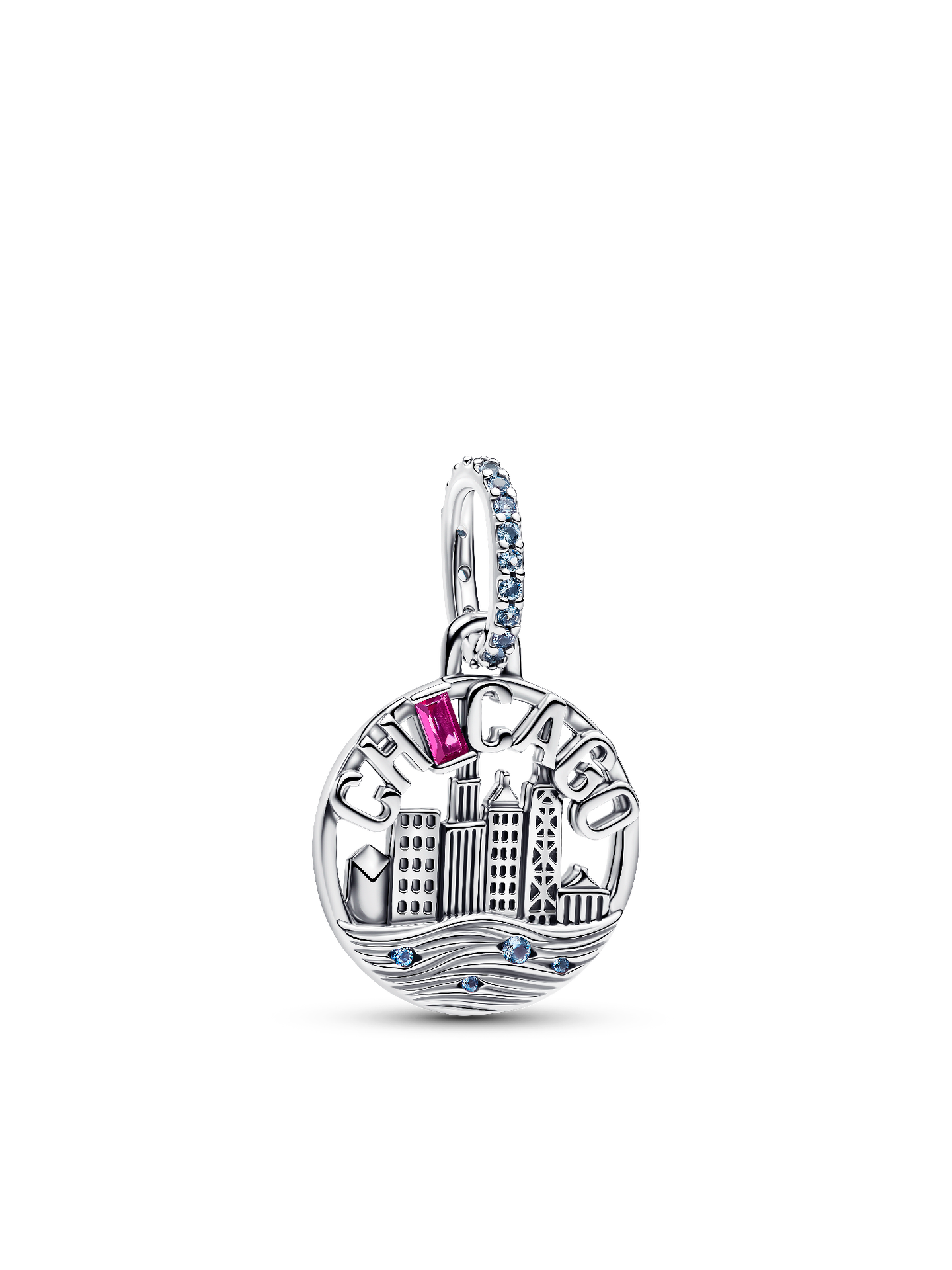 Женский шарм Pandora Chicago Skyline Dangle Charm, Sterling silver, цвет: Серебро — фото 1