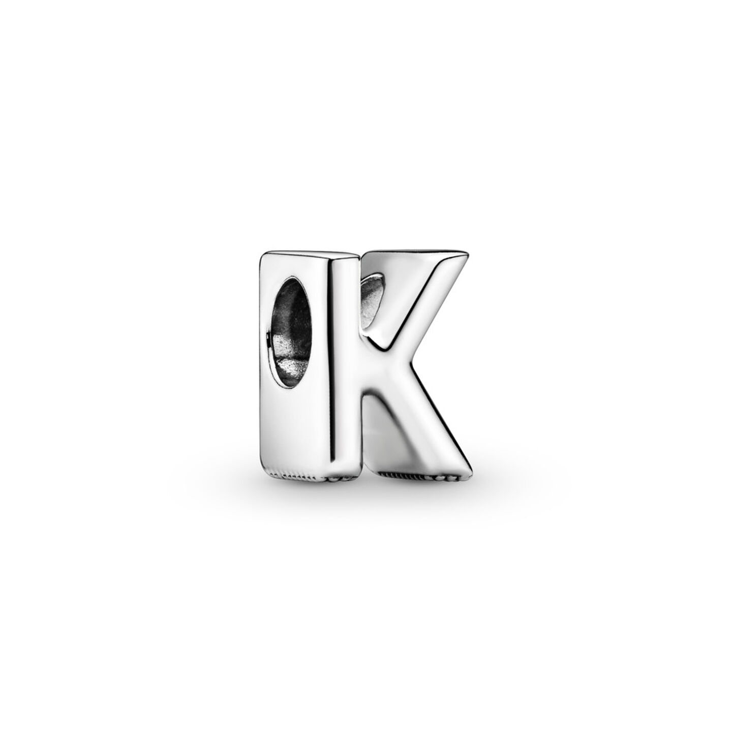 Женский шарм Pandora Letter K Alphabet Charm, Sterling silver, цвет: Серебро — фото 2