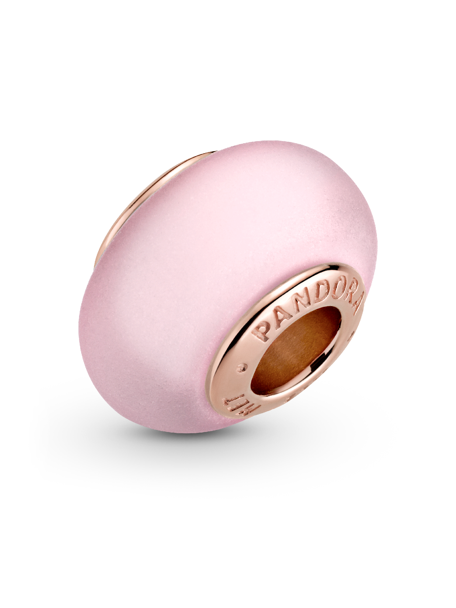 Matte Pink Murano Glass Charm