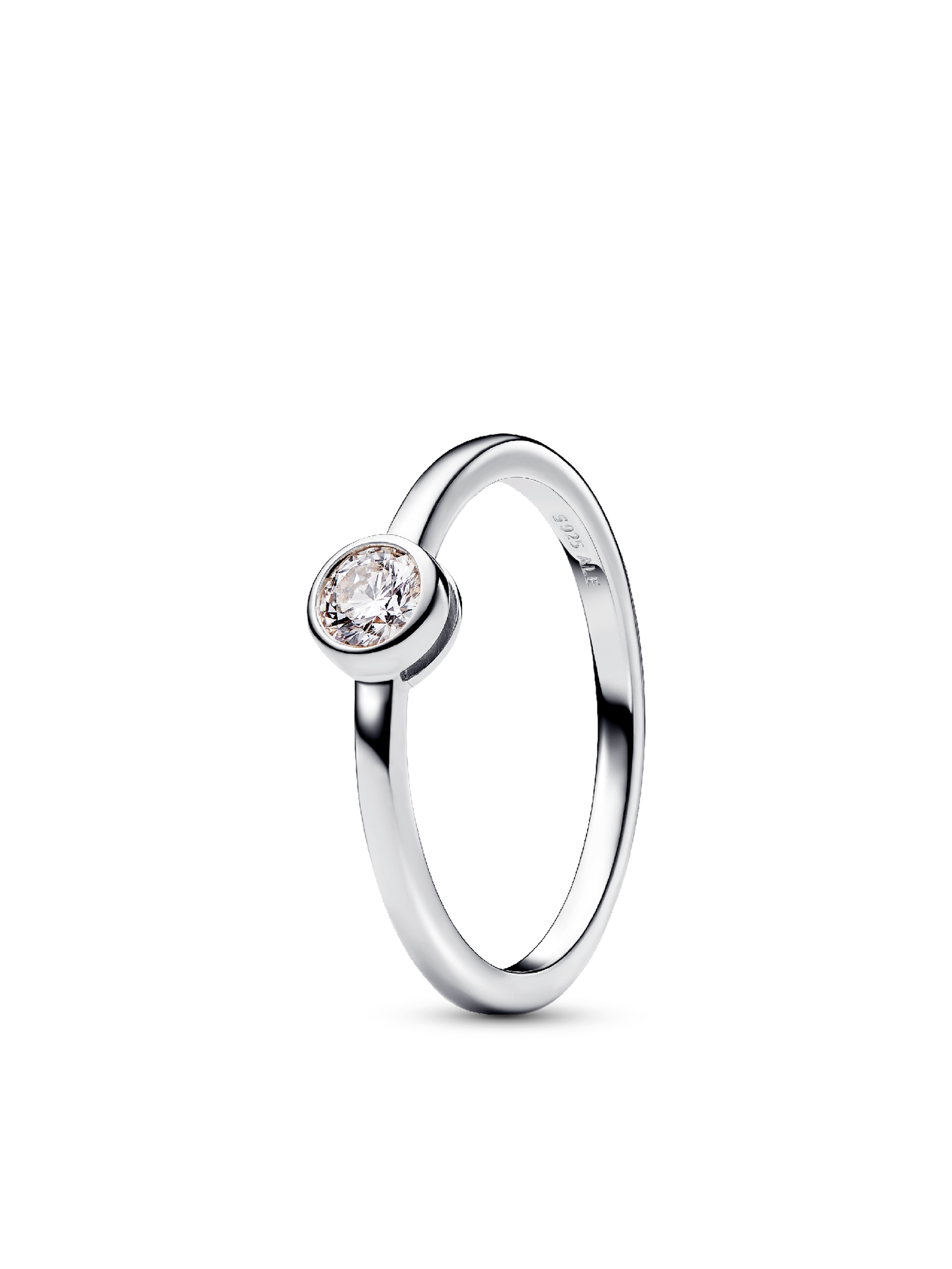 Женские кольца Pandora Era Bezel Sterling Silver Lab-grown Diamond #192900C01, цвет: Серебро — фото 1