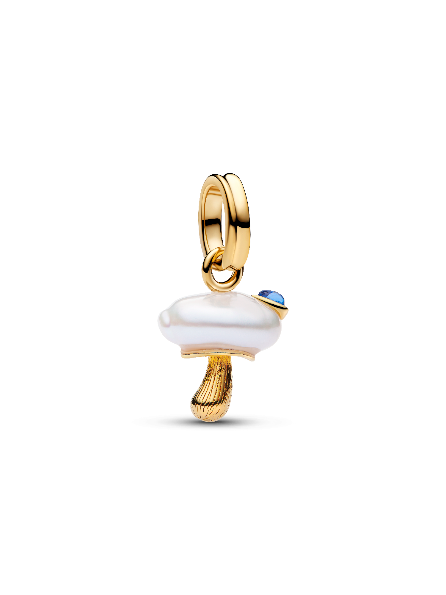 Treated Freshwater Cultured Baroque Pearl Mushroom Dangle Charm
