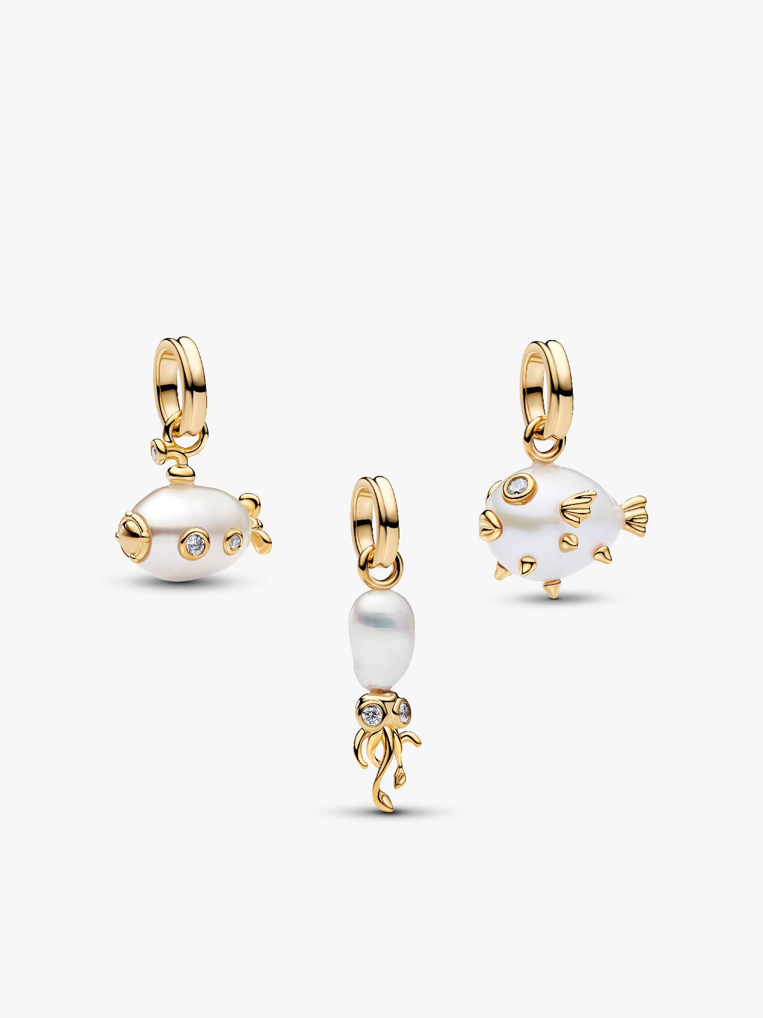 Oceanborn Baroque Pearl Charm Trio
