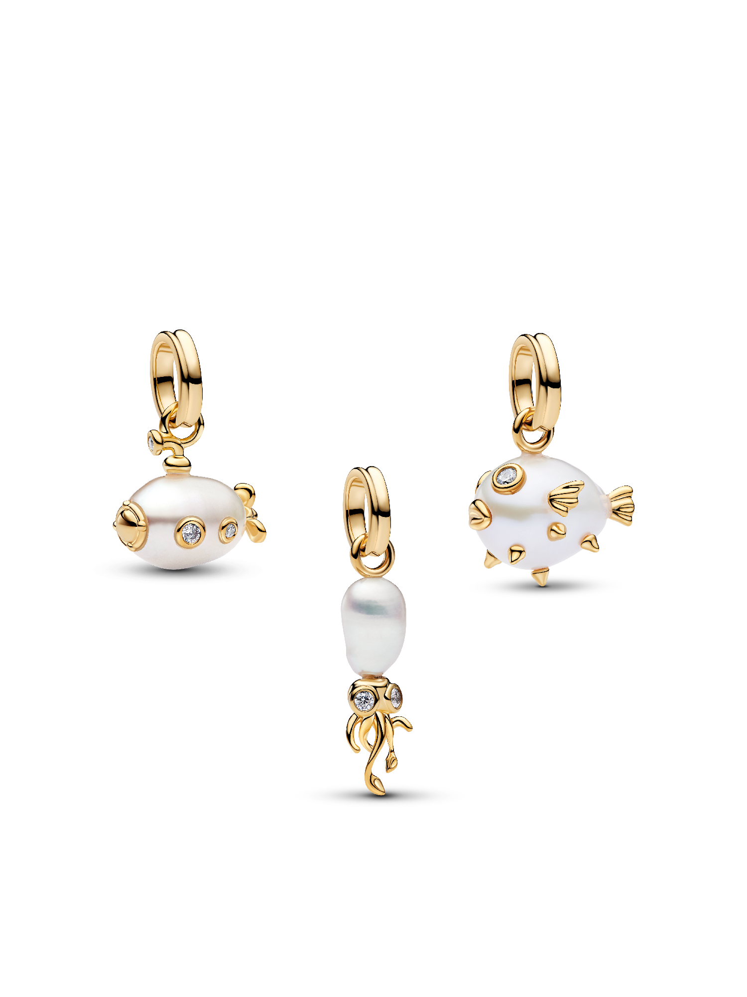 Oceanborn Baroque Pearl Charm Trio