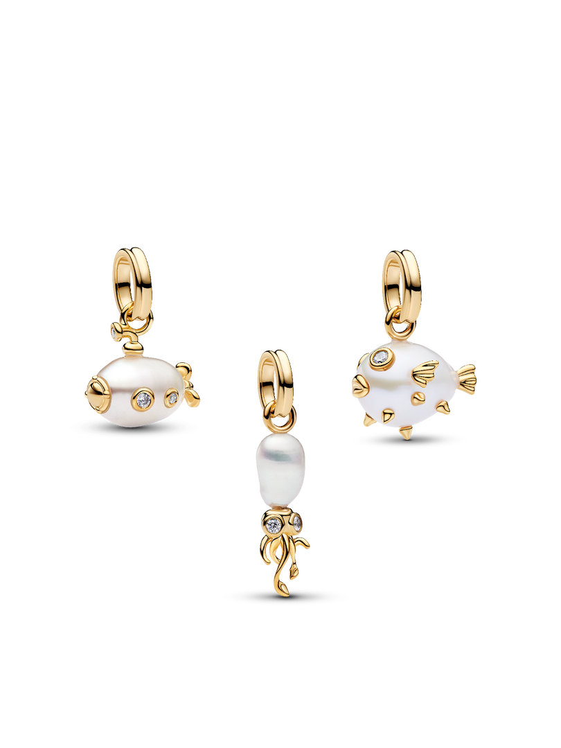 Oceanborn Baroque Pearl Charm Trio