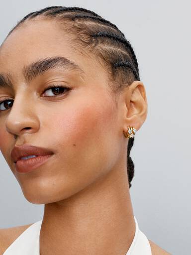 Triple Heart Hoop Earrings