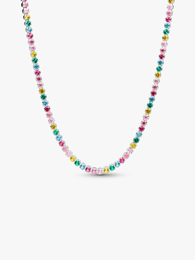 Rainbow Tennis Necklace
