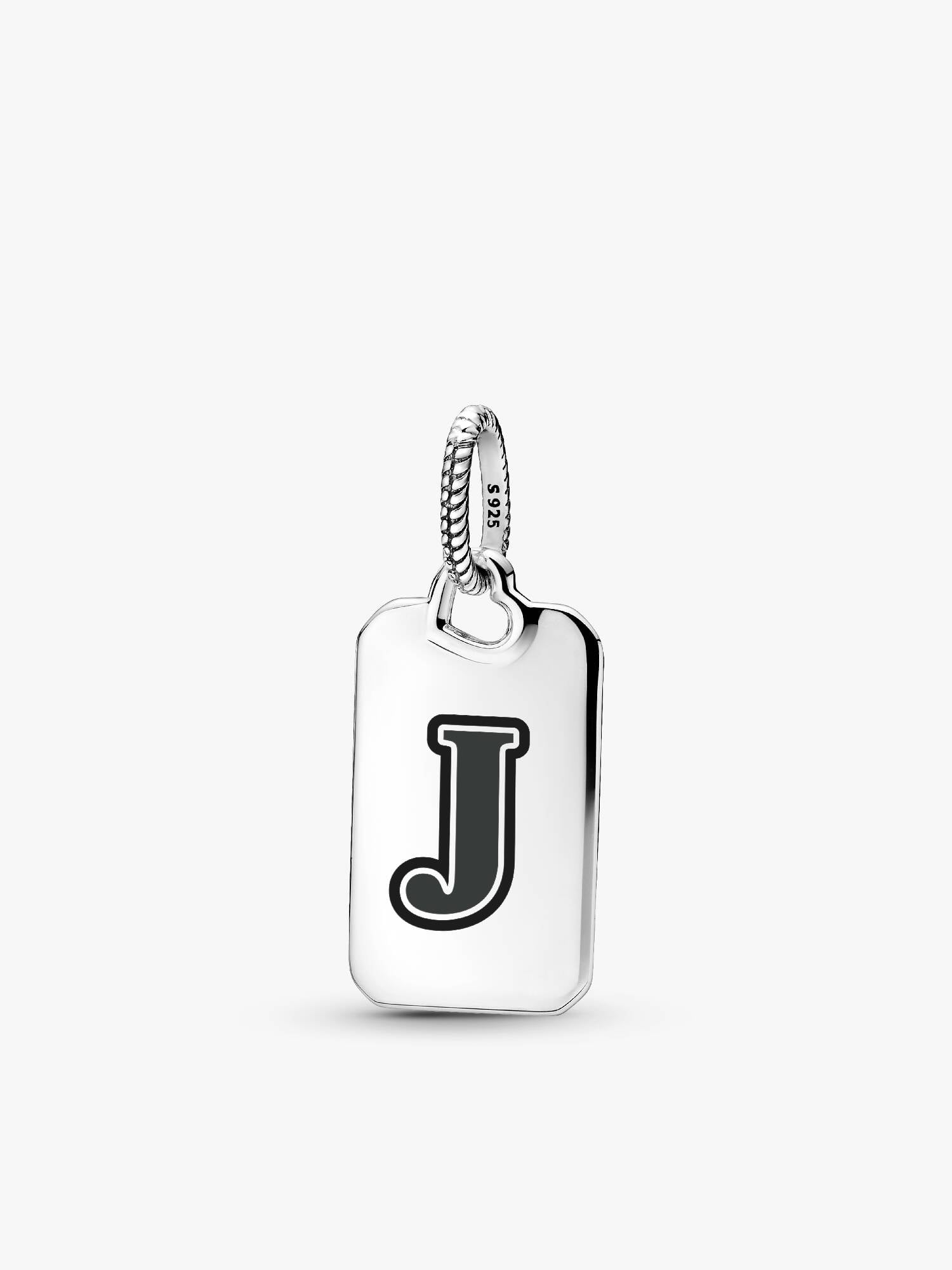 Letter J Rectangle Pendant