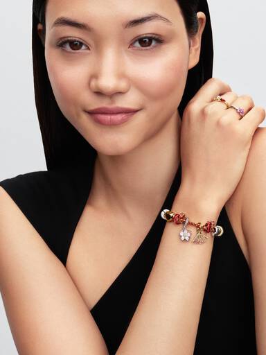 Disney Mulan Cherry Blossom Ring, Platinum Plated