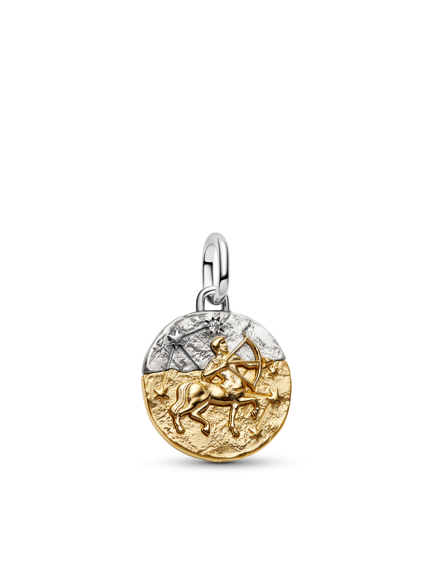 Женский шарм Pandora Sagittarius Zodiac Medallion Charm, цвет: Двухцветный