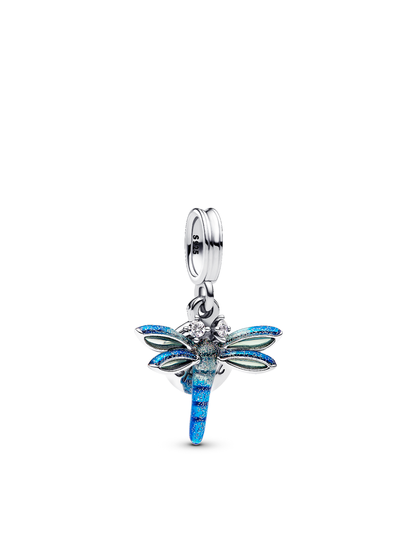 Женский шарм Pandora Dragonfly Double Dangle Charm, цвет: Серебро — фото 1