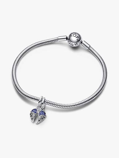 Sparkling Splitable Angel Wings Dangle Charm
