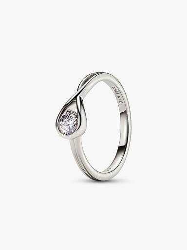 FINAL SALE - Pandora Infinite 14k White Gold Lab-grown Diamond Ring