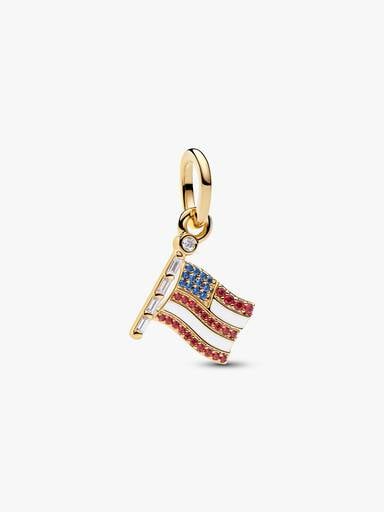 American Flag Dangle Charm