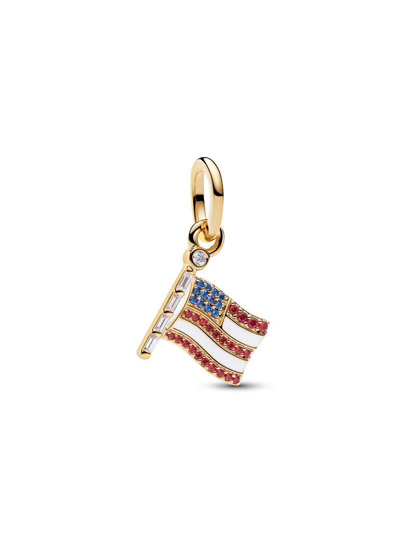 American Flag Dangle Charm