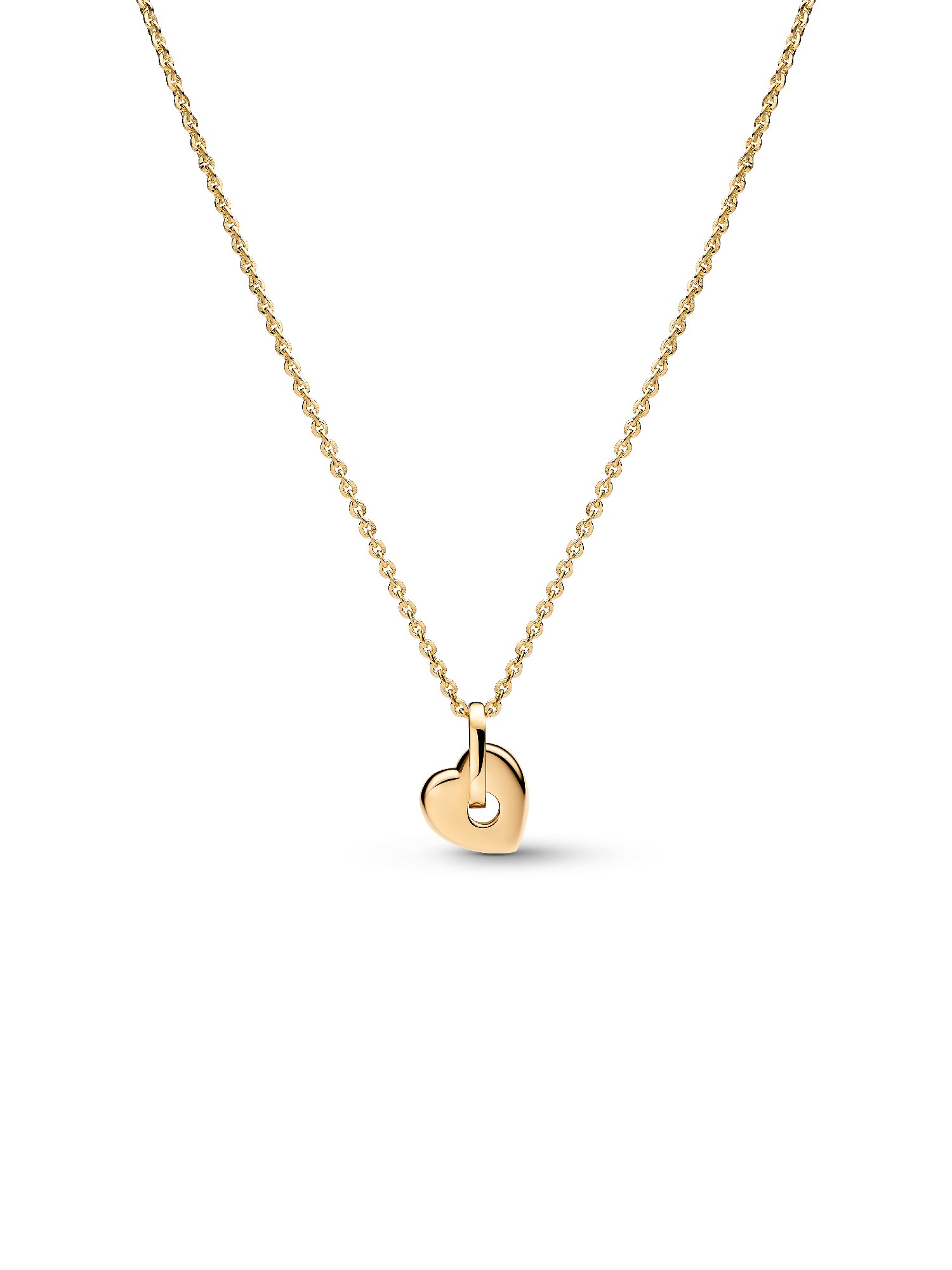 Pandora Talisman 14k Gold Lab-grown Diamond Pavé Heart Pendant Necklace