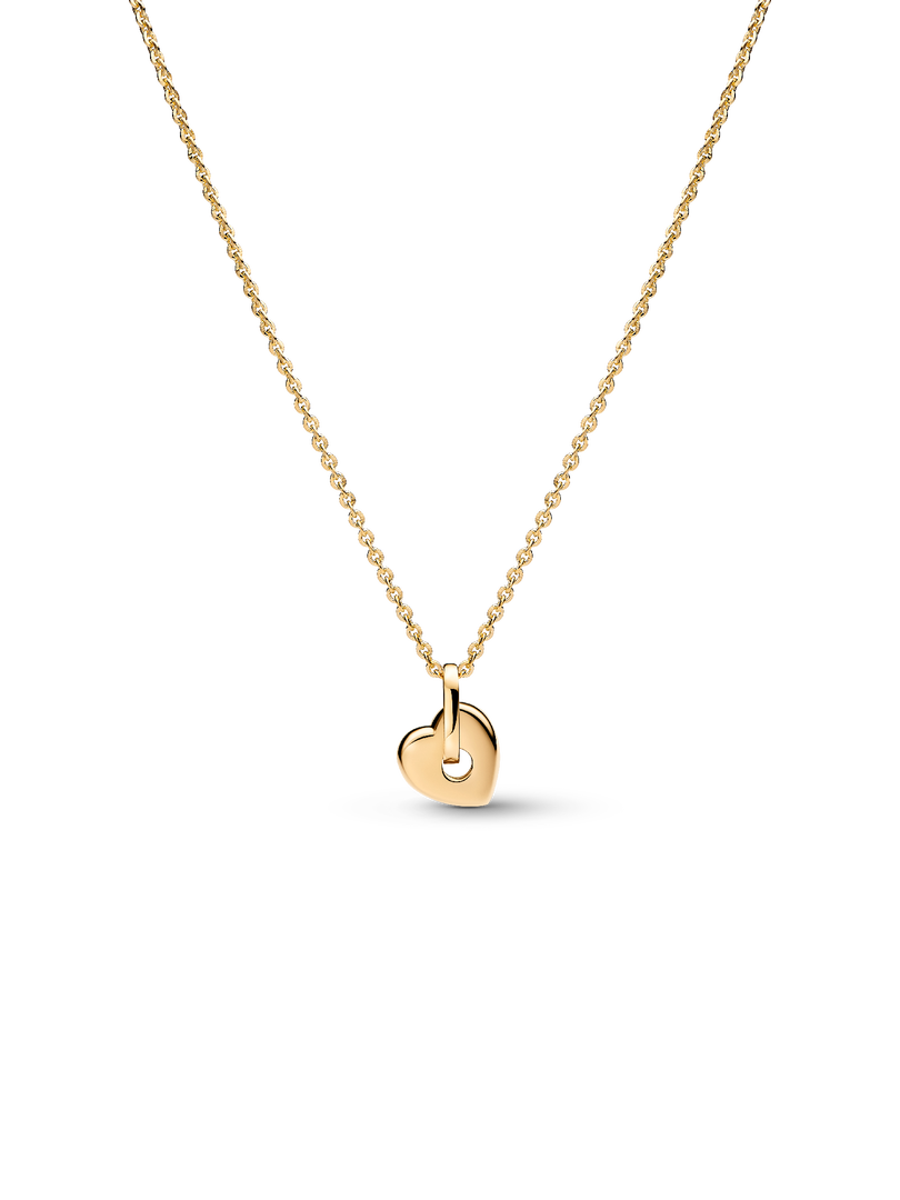 Pandora Talisman 14k Gold Lab-grown Diamond Pavé Heart Pendant Necklace