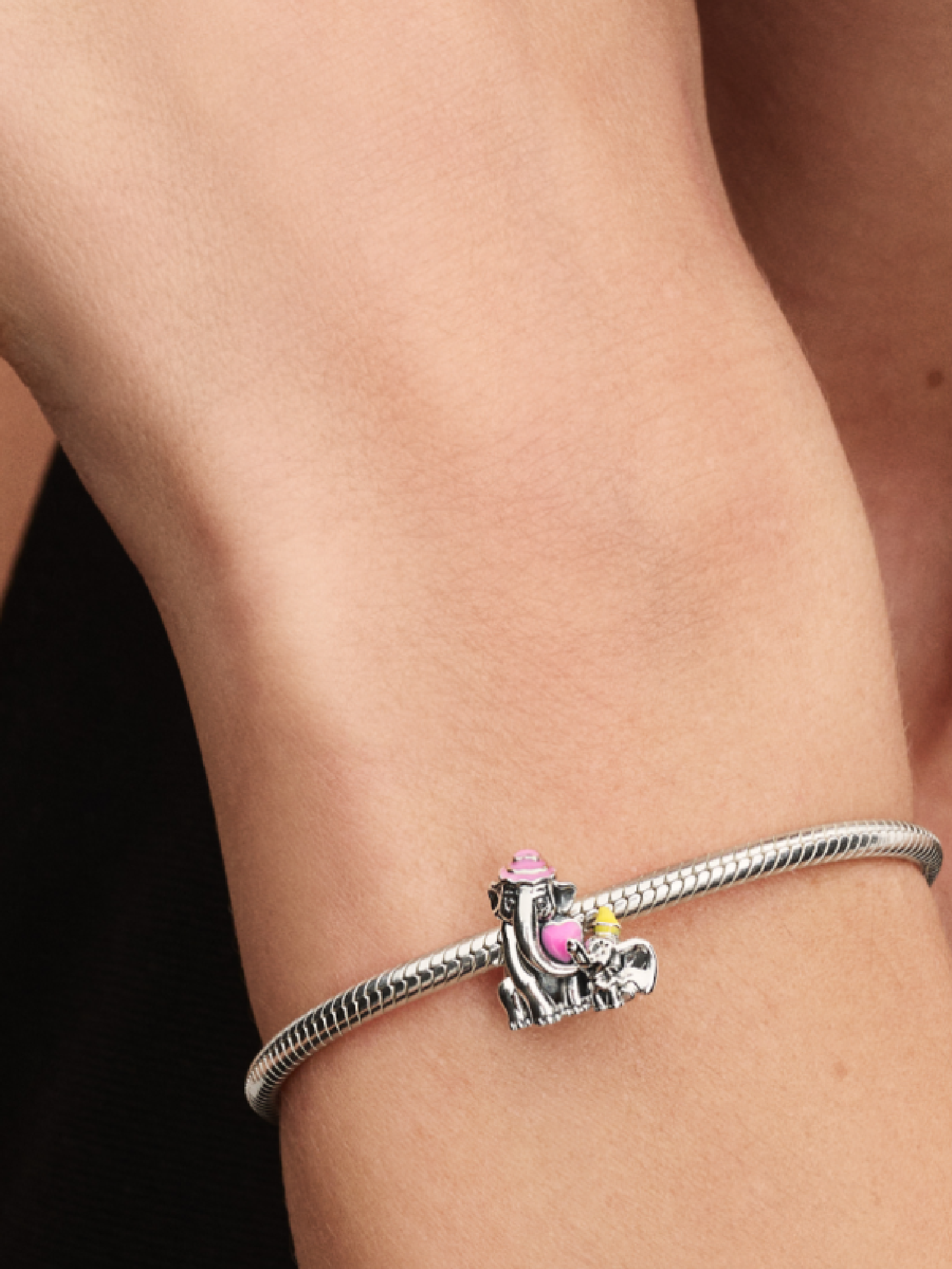 Женский шарм Pandora Disney Dumbo & Mom Charm, цвет: Серебро — фото 3