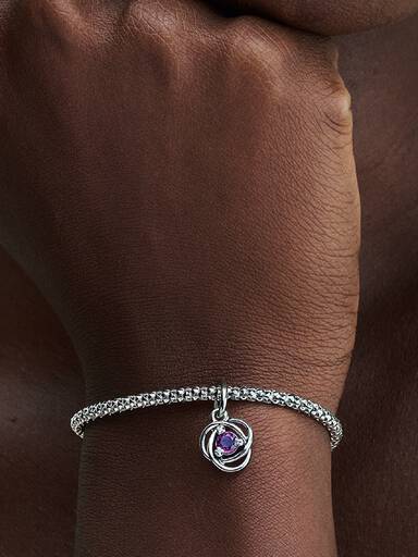 FINAL SALE - Purple Eternity Circle Dangle Charm
