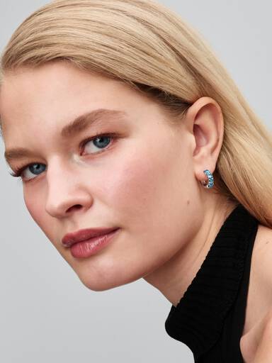 Light Blue Hoop Earrings