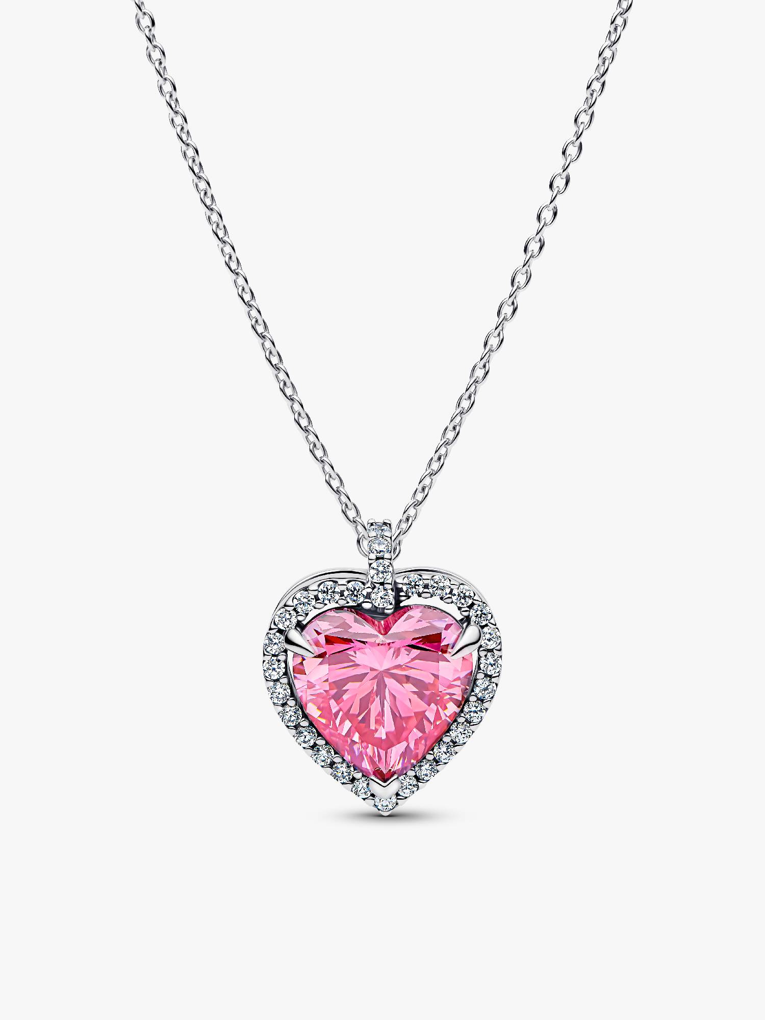 Pink Halo Heart Collier Necklace