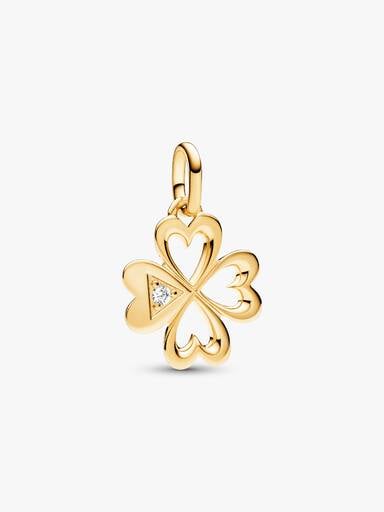 Pandora ME Heart Four-leaf Clover Medallion Charm