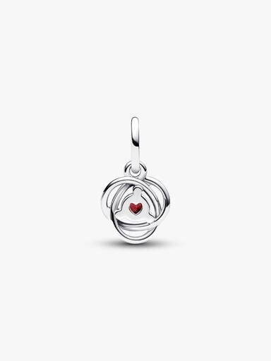 FINAL SALE - Red Eternity Circle Dangle Charm