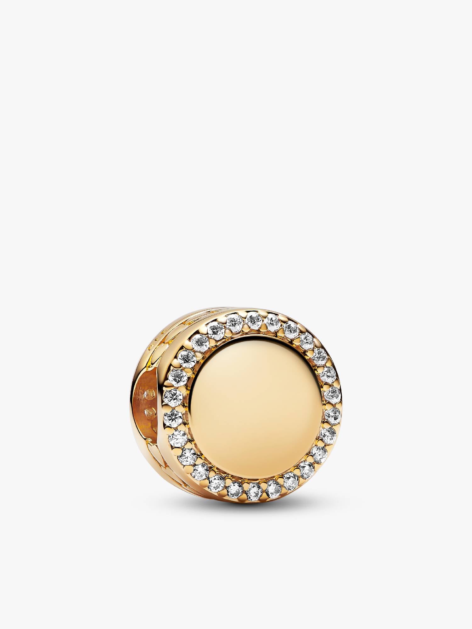 Engravable Sparkling Button Charm