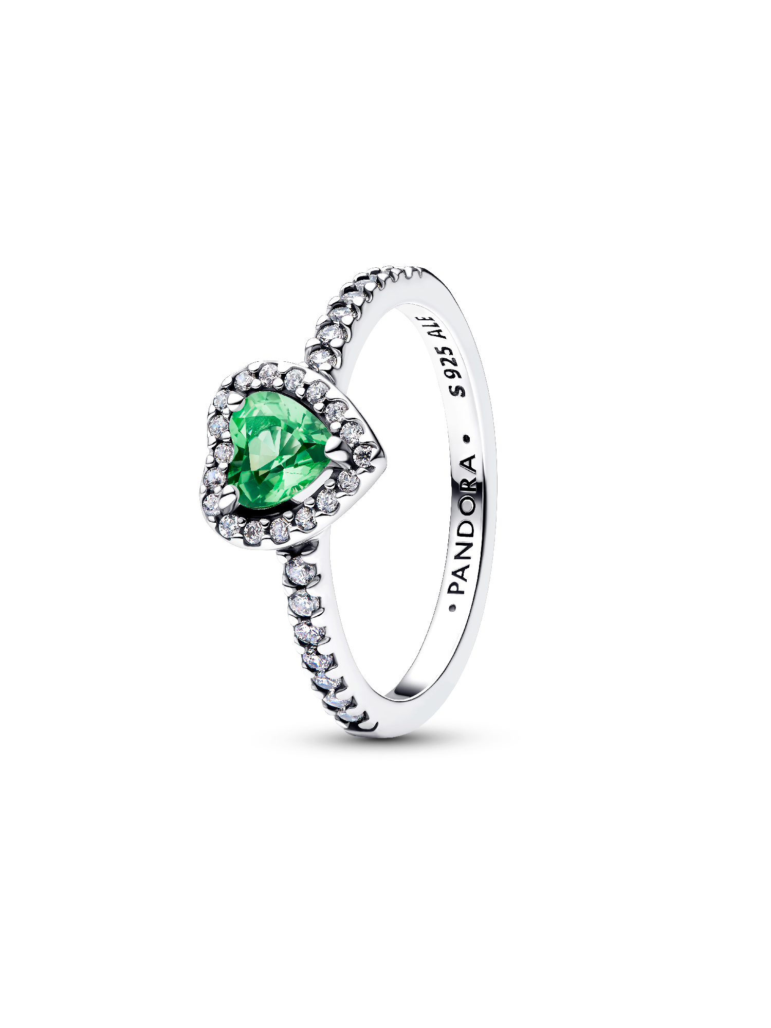Elevated Mint Green Heart Ring