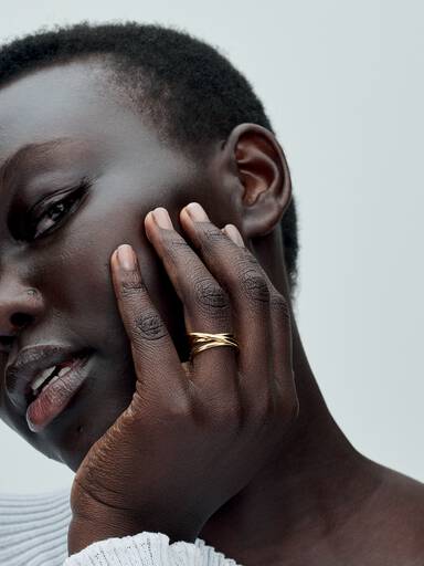 FINAL SALE - Organically Shaped Triple Band Open Rings
